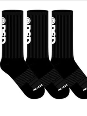 PSD 3-PK Logo Crew Sock- Black